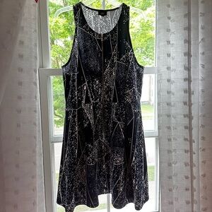Zipper front halter style dress